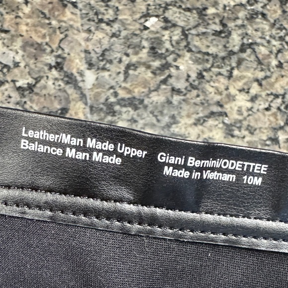 Giani Bernini leather Black block chunky Heeled Boots NWT 10 - Picture 11 of 14